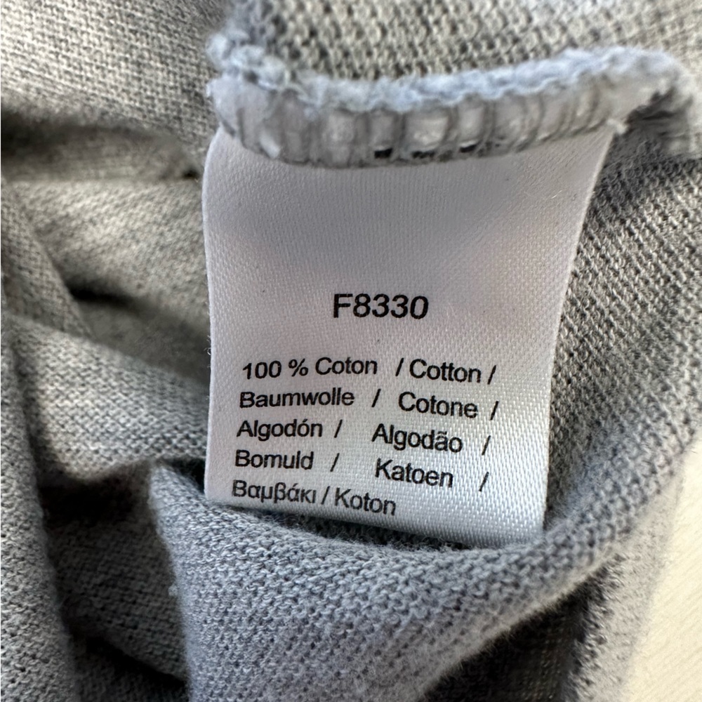 Lacoste Brushed Pique Gray Polo Stripes Collar and Sleeves Size 3XL - Picture 5 of 6